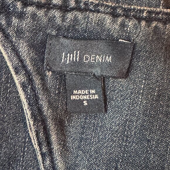 J. Jill 100% cotton, Sleeveless Denim Midi Dress, Size Small, Tie Back - Picture 10 of 12